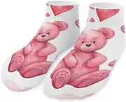 [QMNVBDS] Peach Style Bear Socks Ankle Length Socks Casual Short Socks for Women Men Low Cut Sports Socks Running Socks No Show Socks Ankle Socks Athletic Socks Workout Socks, Style, One Size, Style