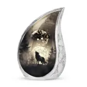 Moonlit Howl Funeral Urn for Ashes Women - Urn Keepsake Human Ashes