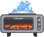 Fireplace Diffuser – 200ml Imitation Flame Aromatherapy Diffuser and Humidifier | Silent Air Purifier for Bedroom, Home Use | Oil with Simulated Flame Effect