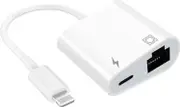 Apple MFi Certified Lightning to Ethernet Adapter - 2 in 1 RJ45 Ethernet LAN Network Adapter with Charge Port