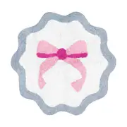 Bow Wavy Bath Mat - Blue