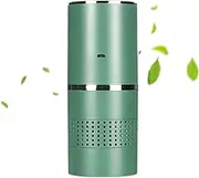 Car Air Purifier Ionizer, Car Charger Accessory w/Dual USB Ports, Super Quiet with LED Night Light, for Car Small Room Removes Smokers Dust Pet Odors Pollen (Green)