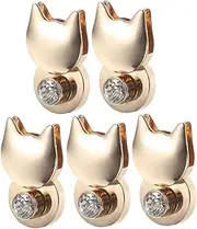 SEWACC 5pcs Cat Bag Lock Small Cat Lock Bag Replace Locks Lock for Bags Purse Turn Locks Small Bag Locks Purse Lock Buckles Bag Locks Replacements Bag Clasp Locks Zinc Alloy Golden