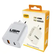 20W DUAL USB-A Type C Fast Wall Charger Adaptor QC3.0 For Android iPhone SAA