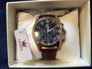 Olevs Watch 2871 Brown Luxury Fashion Quartz Analog Watch Leather New in Box
