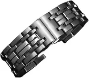 [Asackbper] Concaved Mouth 316L Stainless Steel Watchband 22mm 20mm Silver Black Solid Links Bracelet Fit for Gc Guess Watch