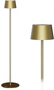 Stilosa 3 Floor - Rechargeable USB LED Floor Lamp - with Touch Control Adjustable Light Intensity (Dimmer) - Home and Restaurant - IP54 for Indoor and Outdoor Use - Dark Gold