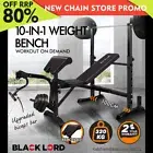 BLACK LORD Weight Bench 10in1 Press Multi-Station Fitness Home Gym Equipment