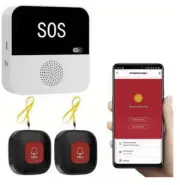 Duress Alarm Elderly Nurse Call Wifi SOS Emergency Home Button Alert Speaker BL