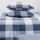 FRESHFOLDS Bed Sheets Queen Turkish Cotton Graphic Year Round Imported Blue
