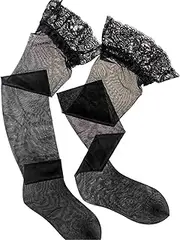 [STKARCV] Womens Thigh High Nylon Stockings Lace Top Over The Knee Long Women Knit Dress Lingerie Stocking