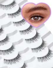 False Lashes Natural Looking False Eyelashes Wispy Lashes Lightweight Look Eyela