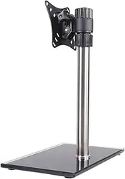 Single Monitor Desk Stand Adjustable Monitor Rack for Screens Sturdy Computer Screen Holder Space Saving Design with Rotation