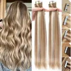 Tape In Hair Extensions Seamless Skin Wefts Remy Russian Hair Full Head 16"-26"