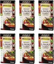 [Massel] Asian Instant Laksa Cubes/Asian Instant Laksa Soup Mix | 6 x 10 Cube (105g) Pack | Plant Based, Dairy Free, No MSG, Gluten-Free | Noodle Broth/Soup Base/Bouillon Cube