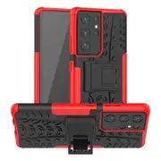MCC Heavy Duty Samsung Galaxy S22 Ultra 5G Shockproof Case Cover S908 [Red]