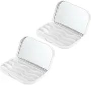 Gatuida 2pcs Box Eyelash Storage Box Durable Eyelash Packaging Container for Travel Protects and Organizes False Lashes Lightweight Practical Design