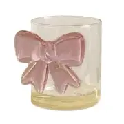 Big Bow Pink Princess Glass Cup Ins Wind Juice Cup