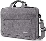 MOSISO Laptop Shoulder Messenger Bag Compatible with MacBook Pro 16 inch 2023-2019 M2 A2780 M1 A2485 Pro/Max A2141 15 A1398,15-15.6 inch Notebook with Adjustable Depth at Bottom, Gray