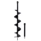 6" Earth Auger Bit Fence Post Hole Digger Drill Bit with 11.81 Inch Auger Drill