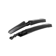 Plastic + Steel Front & Rear Mudguard for 26 inch Bike MTB(Black)
