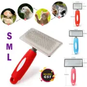 Brush Slicker Pet Dog Cat Hair Shedding Undercoat Rake M/L Grooming Trimmer Comb