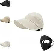 [Generic] Outdoor UV Protection Hollow Top Sun Hat, New Classupery Outdoor, UV Protection Hollow Top Sun Hat for Hang a Mask