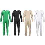 Kids Girls Zentai Ballet Leotards Dance Gymnastics Jumpsuit Unitard Dancewear