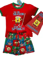NEW Peter Alexander Jnr Size 4 SpongeBob SquarePants Christmas Pyjamas Set Boxed