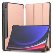 ZUSLAB Samsung Galaxy Tab S9+ Smart Case with S Pen Holder Support S Pen Charging & Auto Wake/Sleep Tri-Fold Stand Protective Tablet Cover (12.4") - Rose Gold