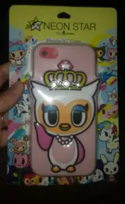 Neon Star tokidoki princess owl iphone 5C case NWT