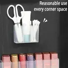 Punching Free Wall Mounted 3Grids Storage Box Brush Small Items Organizer