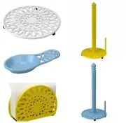 Cast Iron Napkin, Paper Towel Holder, Trivet Spoon Rest & Bundles Sunflower