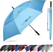 Automatic Open Golf Umbrella, 47/54/62/68/72 Inch Extra Large Umbrella Oversize Double Vented Canopy, UV Protection Waterproof Windproof Stick Umbrellas for Rain Men and Women