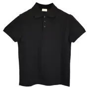 Saint Laurent Paris Cassandre Polo Shirt In Cotton Men Black S