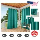 Elegant Teal Light Filtering Curtains 54"x120" - Perfect for Indoor/Outdoor Use