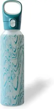 Pyrex 17.5-Oz Color Changing Glass Water Bottle with Silicone Coating, Leakproof