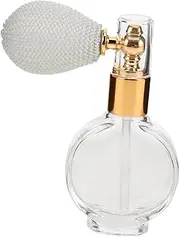 minkissy Vintage Perfume Atomizer Bottle Refillable Glass Fine Sprayer for Powder Fragrance Portable Travel for Daily Use