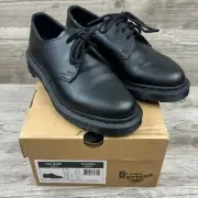 Dr Martens 1461 Mono Black Smooth Lace Up Comfortable US Men’s 7 Women’s 8 Shoes