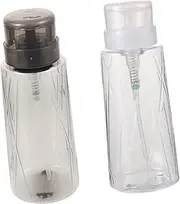 VALICLUD Nail Polish Remover Pump Dispenser Locking Transparent Bottles Leak Nail Liquid Container for Makeup Remover Portable for Travel Office Use