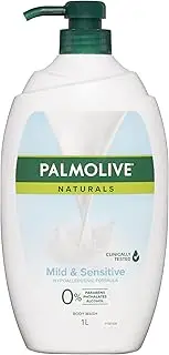 [Palmolive] Naturals Body Wash 1L, Mild and Sensitive, Soap Free Shower Gel, Clinically Tested, Non Irritating, Hypoallergenic, No Parabens Phthalates or Alcohol