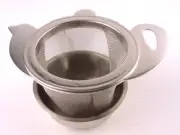 Durable Stainless Steel Teapot Tea Strainer with Rest Teapot Shape
