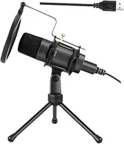Angoily 1 Set Table Microphone Set Microphones Tabletop Mic Noise Reduction Mic Computer Condenser Mic Condenser Mic for Game Mic for Laptop Conference Microphone Microphone Black