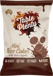 Table of Plenty Mini Rice Cakes Milk Chocolate Topped 6X60G