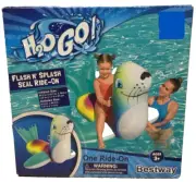 New H2OGO! Flash n' Splash Seal Ride-On Pool Swimming Float Kids Inflatable Toy