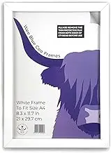Wee Blue Coo White A4 Picture Frame For Art Print Poster Photo or Certificate
