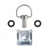 8 x Quick Release Dzus Style D Ring 1/4 Turn Fasteners Slip-on Silver Chrome