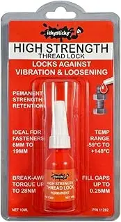 Ickysticky High Strength Threadlock 10 ml Red Oil Tolerant Threadlocker, Screw Glue for Automotive, Anaerobic
