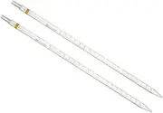 uxcell Graduated Dropper Pipettes 2 Pcs 20ml Reusable Borosilicate Glass Pipette for Transfer Liquid for Laboratory, Chemistry, Clear