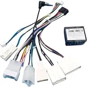 2 Din 16Pin Car Stereo Wire Harness Adapter Decoder Power Cable with Canbus Box Compatible for Toyota Alphard 2008-2020 Android GPS Video